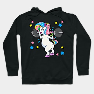 Weight Lifting Unicorn Funny Workout Hoodie